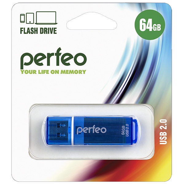 фото USB Флеш-накопитель Perfeo 64GB C13 синий
