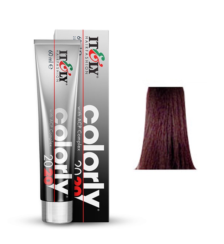 фото Itely Hairfashion COLORLY 2020 4M махагоновый шатен (MAHOGANY MEDIUM BROWN) стойкая крем-краска с ACP Complex и антиоксидантами