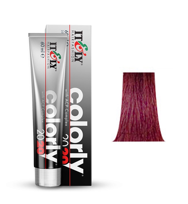 фото Itely Hairfashion COLORLY 2020 6RU рубиново-красный темно-русый (6RU RUBY RED DARK BLONDE) стойкая крем-краска с ACP Complex и антиоксидантами