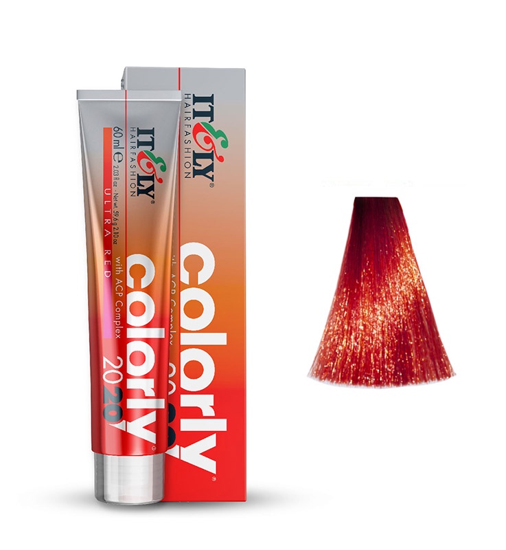 фото Itely Hairfashion COLORLY 2020 8UR Медный светлый блонд ultrared (8UR Light Blonde Ultrared Copper) стойкая крем-краска с ACP Complex и антиоксидантами