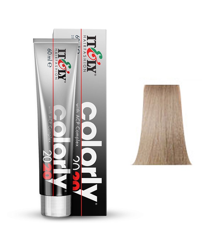 фото Itely Hairfashion COLORLY 2020 9C пепельный очень светлый блондин (LIGHTEST ASH BLONDE) стойкая крем-краска с ACP Complex и антиоксидантами