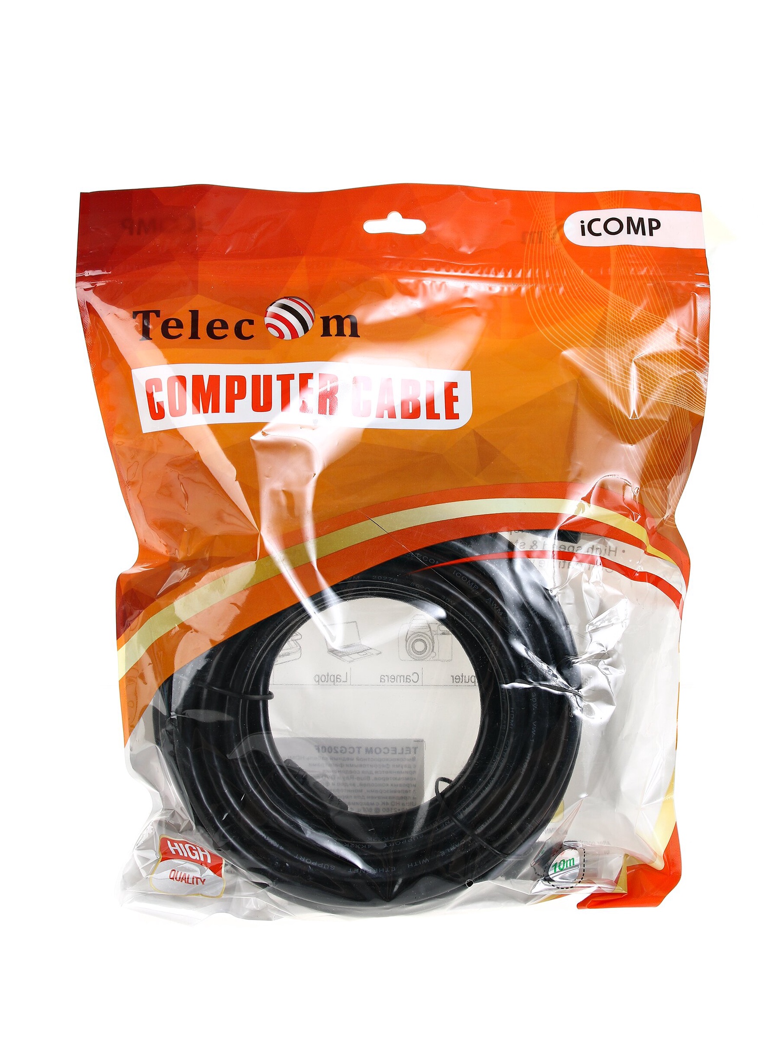 фото Кабель HDMI-19M --- HDMI-19M ver 2.0+3D/Ethernet,2 фильтра 10m Telecom <TCG200F-10M>