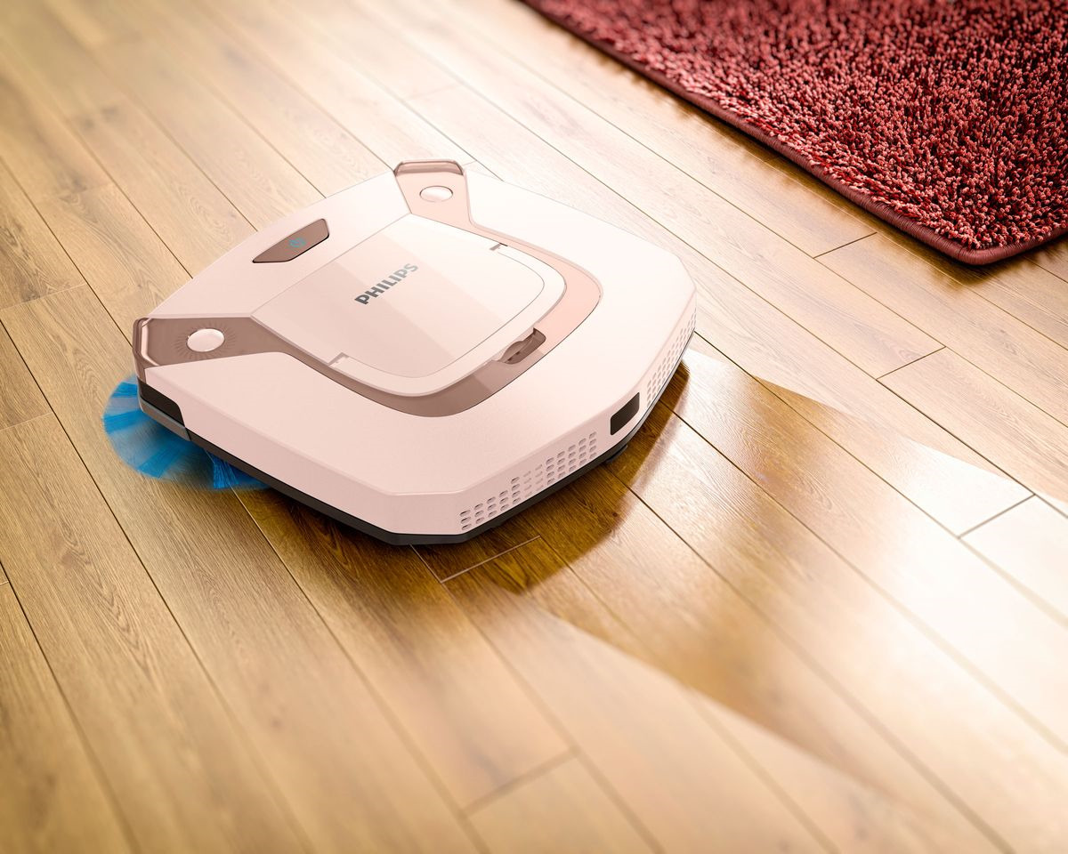 фото Робот-пылесос Philips SmartPro Easy, FC8795/01, с влажной уборкой, розовый