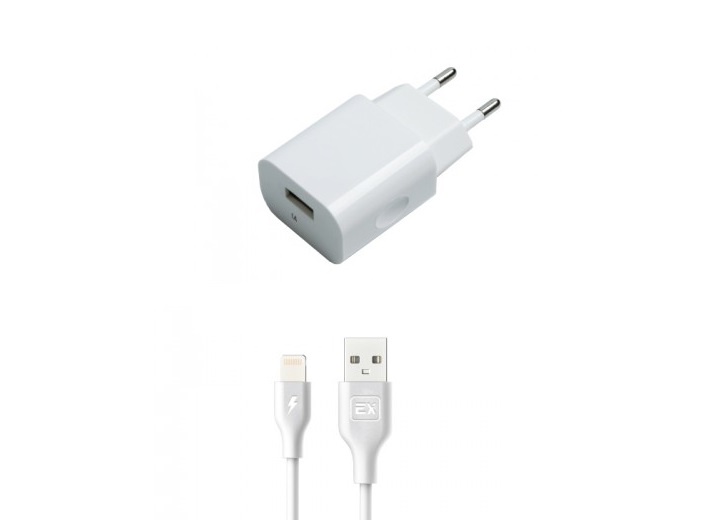 фото Блок питания сетевой USB- Apple Lightning Exployd, EX-Z-463 ,белый