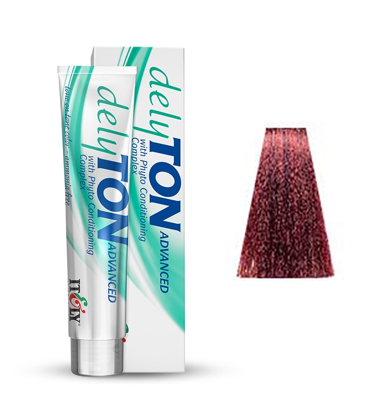 фото Itely Hairfashion DELYTON ADVANCED 6RU рубиново-красный темно-русый (6RU DARK RUBY RED BLONDE) тонирующий безаммиачный краситель