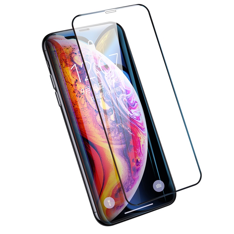 фото Защитное стекло Onext для телефона Apple iPhone XS MAX 3D, full glue, черное (2018)