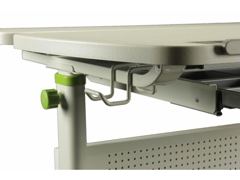 фото Парта детская KidsMaster K5-Unique Desk (цвет столешницы: беленый дуб, цвет боковин: серый, цвет ножек стола: белый)