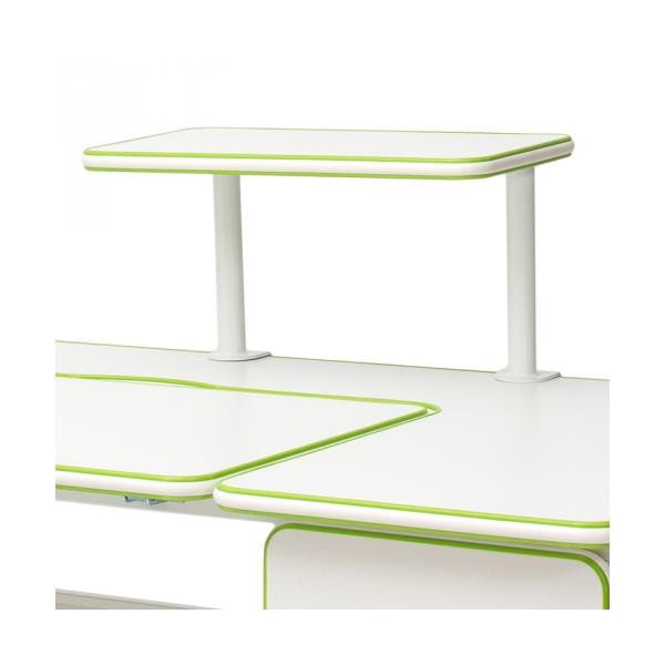 фото Парта-трансформер Rifforma Comfort-34 (цвет столешницы: белый, цвет ножек стола: белый, цвет кромки: зеленый)