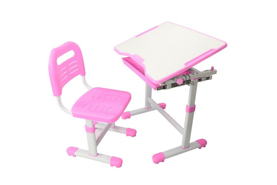 фото Комплект парта и стул трансформеры Fundesk Sole (цвет столешницы: зеленый, цвет ножек стола: белый)
