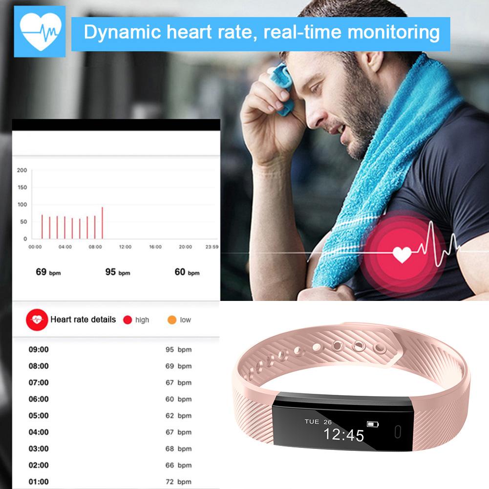 фото ID115HR Смарт браслет браслет Heart Rate Monitor Bluetooth4.0 (розовый) None