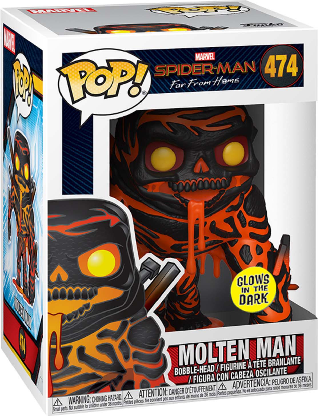 фото Фигурка Funko POP! Bobble: Marvel: Spider-Man: Far From Home: Molten Man (GW) (Exc)