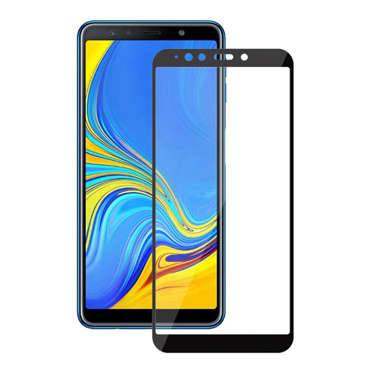 фото Защитное стекло GoodChoice для Samsung Galaxy A7 2018, черный