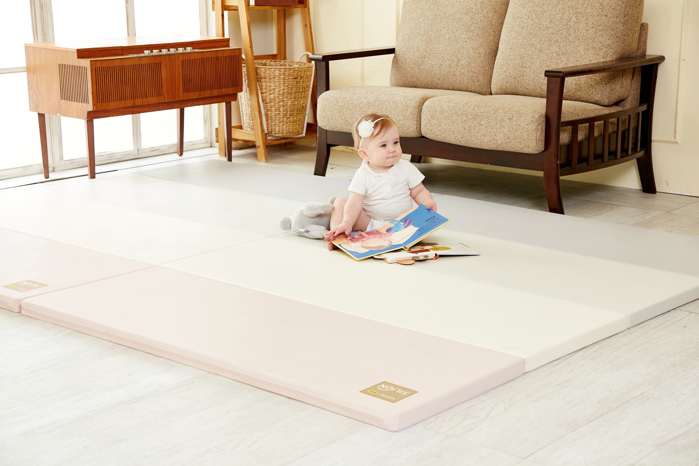 фото Alzipmat / Коврик детский игровой складывающийся "Silion Mat S" Eco Modern Pink