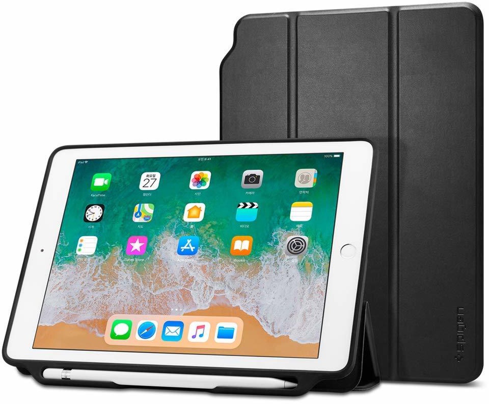 фото Чехол - книжка Spigen Smart Fold 2, black - iPad 9.7" 2017/2018