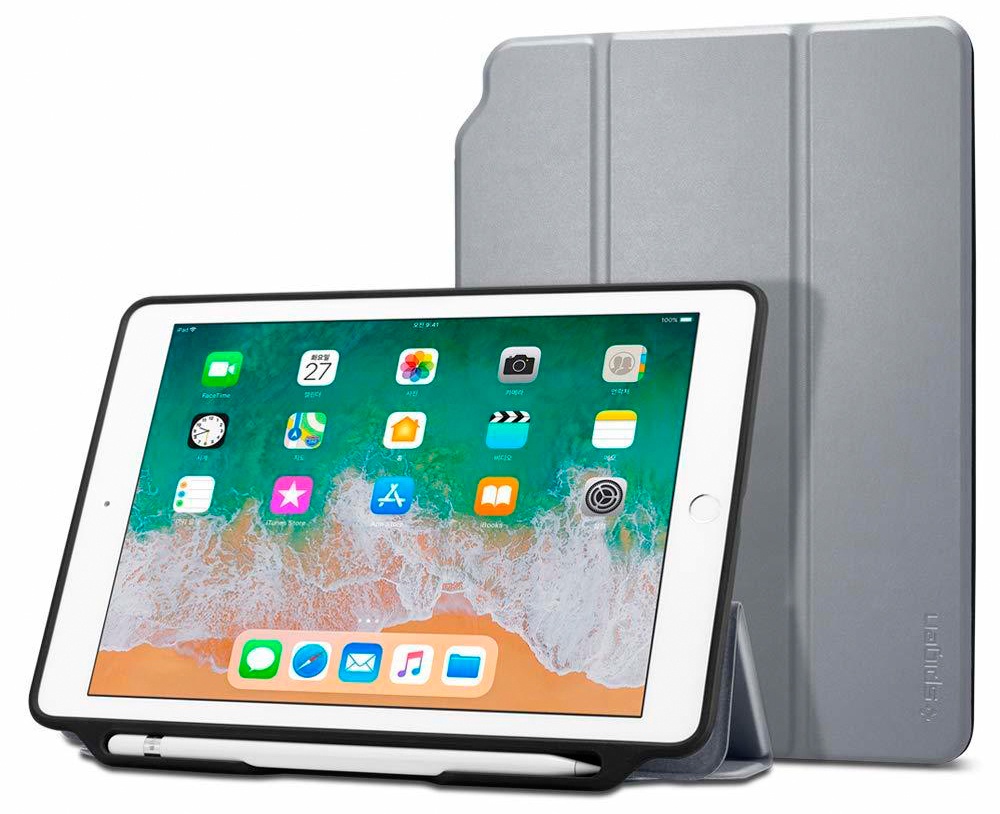 фото Чехол - книжка Spigen Smart Fold 2, gray - iPad 9.7" 2017/2018