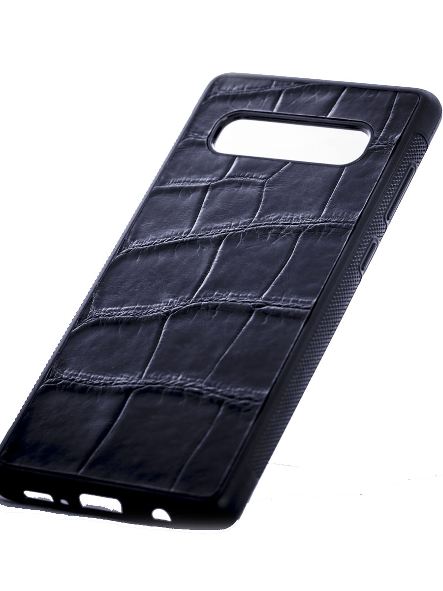 фото Чехол SSCase для Samsung Galaxy S10+ из кожи крокодила Black Snake stale case