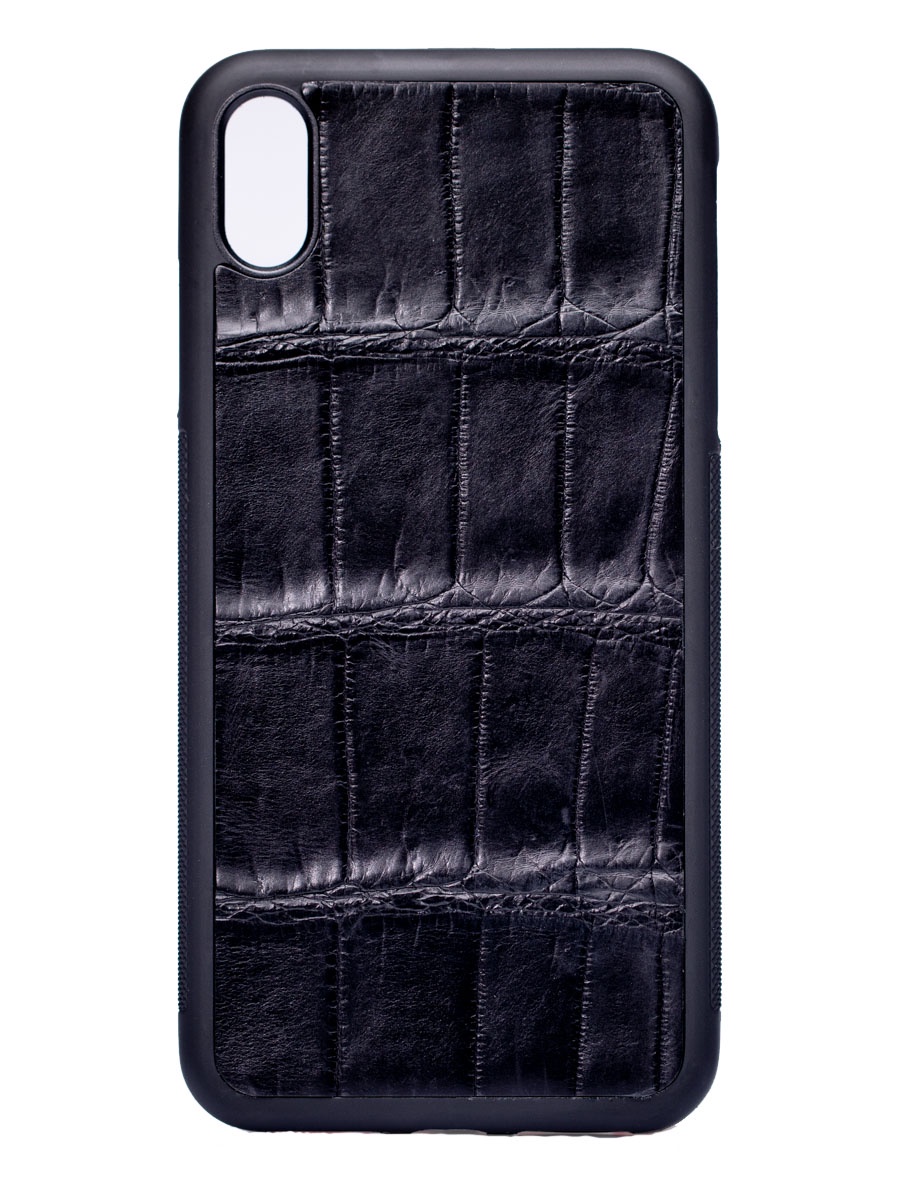 фото ЧехолSSCase для Apple Iphone XS Max из кожи крокодила Black Snake stale case