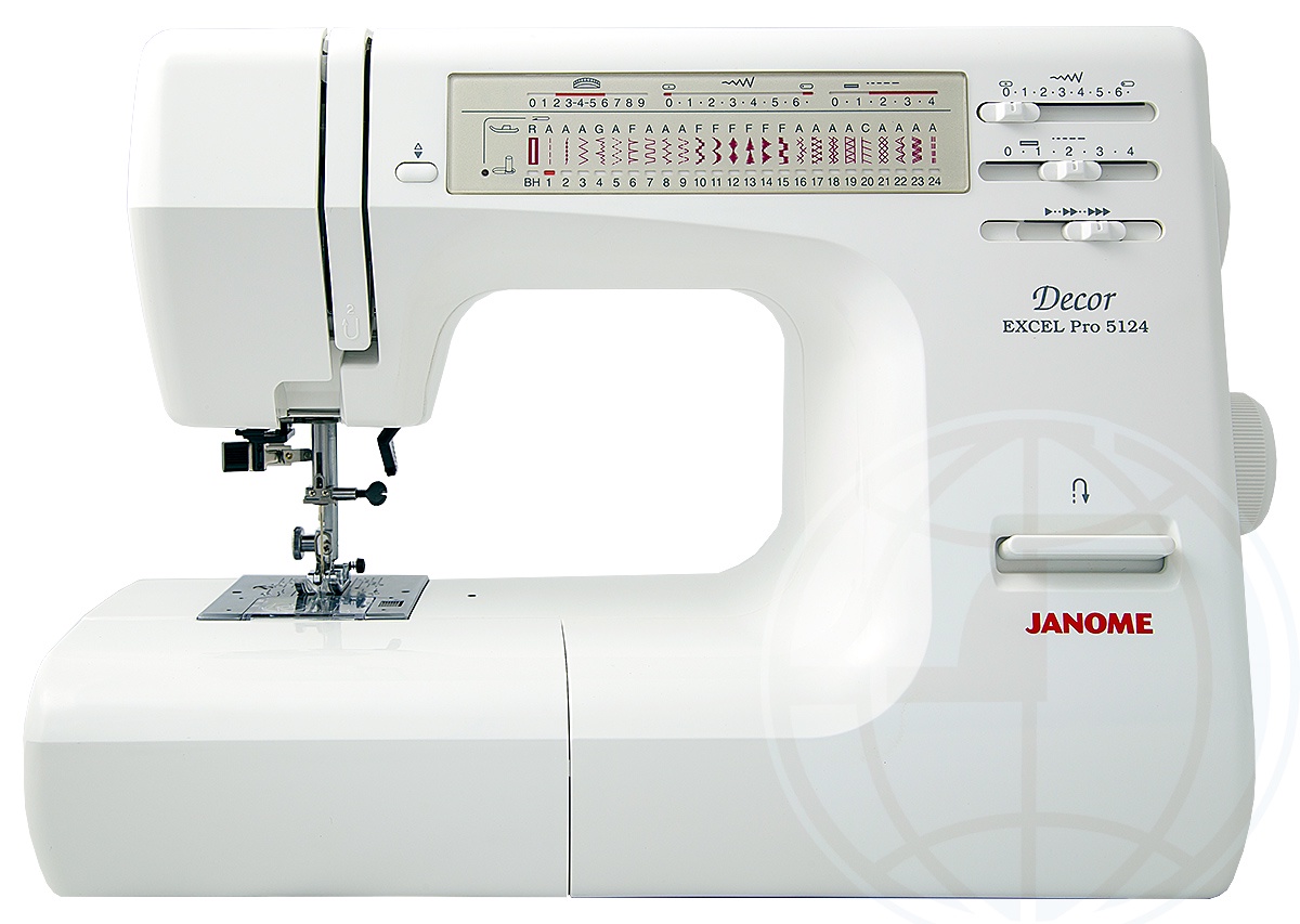 Швейная машина Janome Швейная машинка Decor Excel Pro 5124/  Электромеханическая 24 операции / Швейное оборудование - купить по низким  ценам с доставкой в интернет-магазине OZON (200094326)