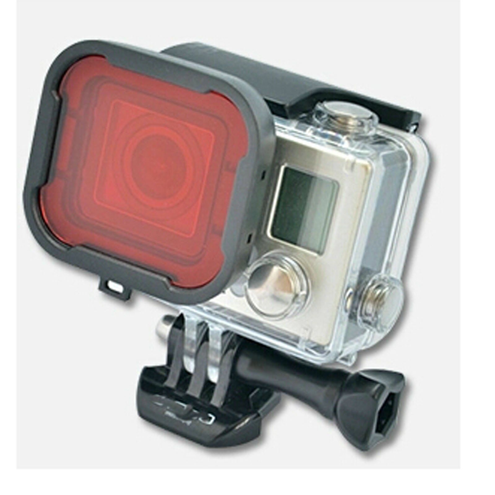 фото Подводный фильтр GoodChoice для GoPro HERO 3+/4 с рамкой (красный)
