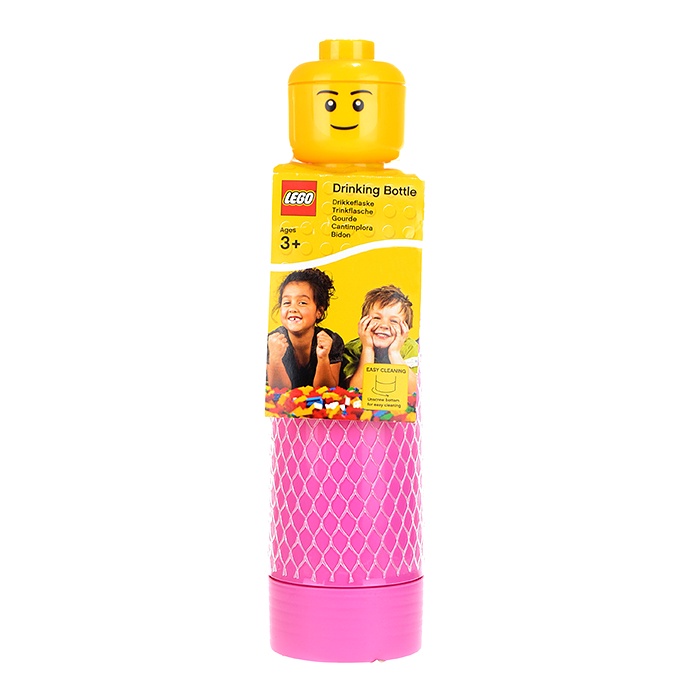 фото Бутылка для воды LEGO цвет розовый