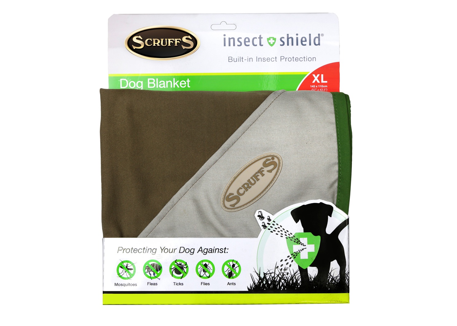 фото SCRUFFS Подстилка для собак с пропиткой от насекомых "Insect Shield Blanket", 145х110см (Великобритания)