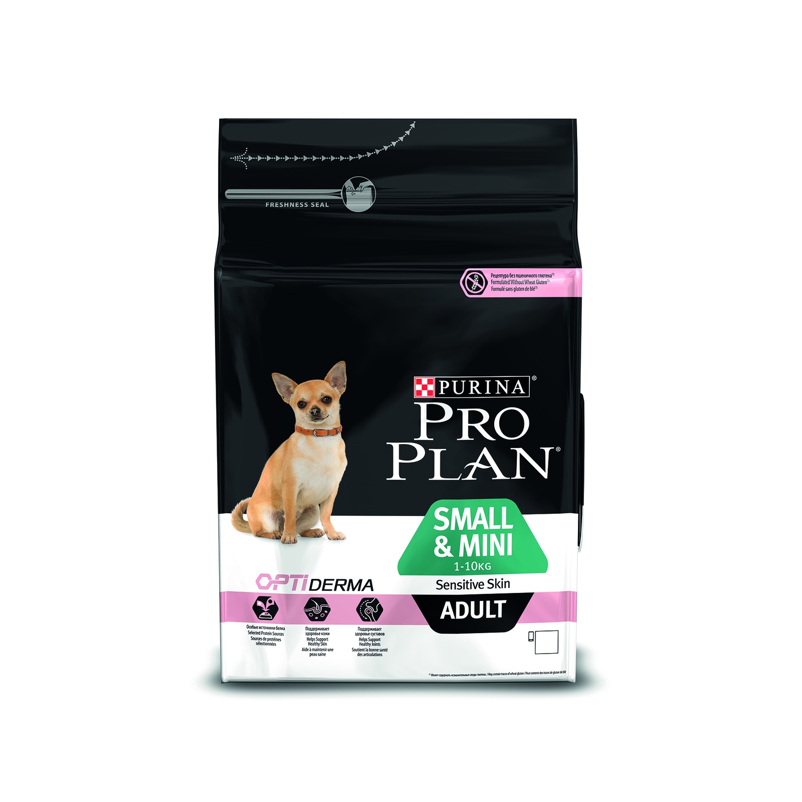 фото Purina Pro plan сухой корм для взрослых собак мелких и карликовых пород с чувствительной кожей, лосось и рис (7 кг)