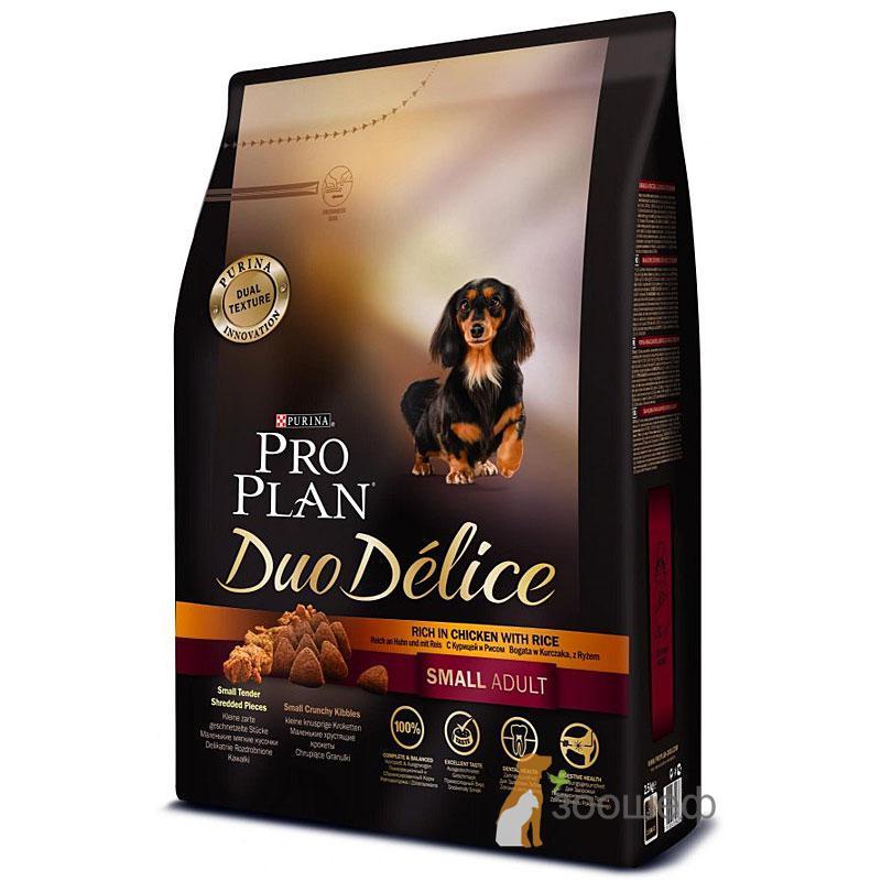 фото Purina Pro Plan Duo Delice сухой корм для взрослых собак мелких пород, курица и рис (700 гр)