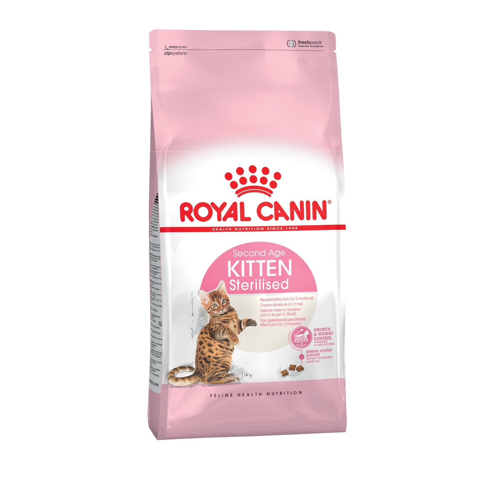 фото ROYAL CANIN Feline Health Nutrition Second Age Kitten Sterilised корм для стерилизованных котят с момента операции до 12 месяцев 2кг