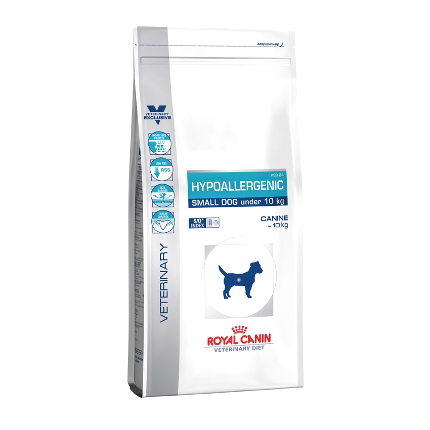 фото ROYAL CANIN Veterinary Diet Hypoallergenic Canine Small Dog under 10kg HSD 24 диетический корм для собак весом менее 10кг с пищевой аллергией или непереносимостью 3,5кг