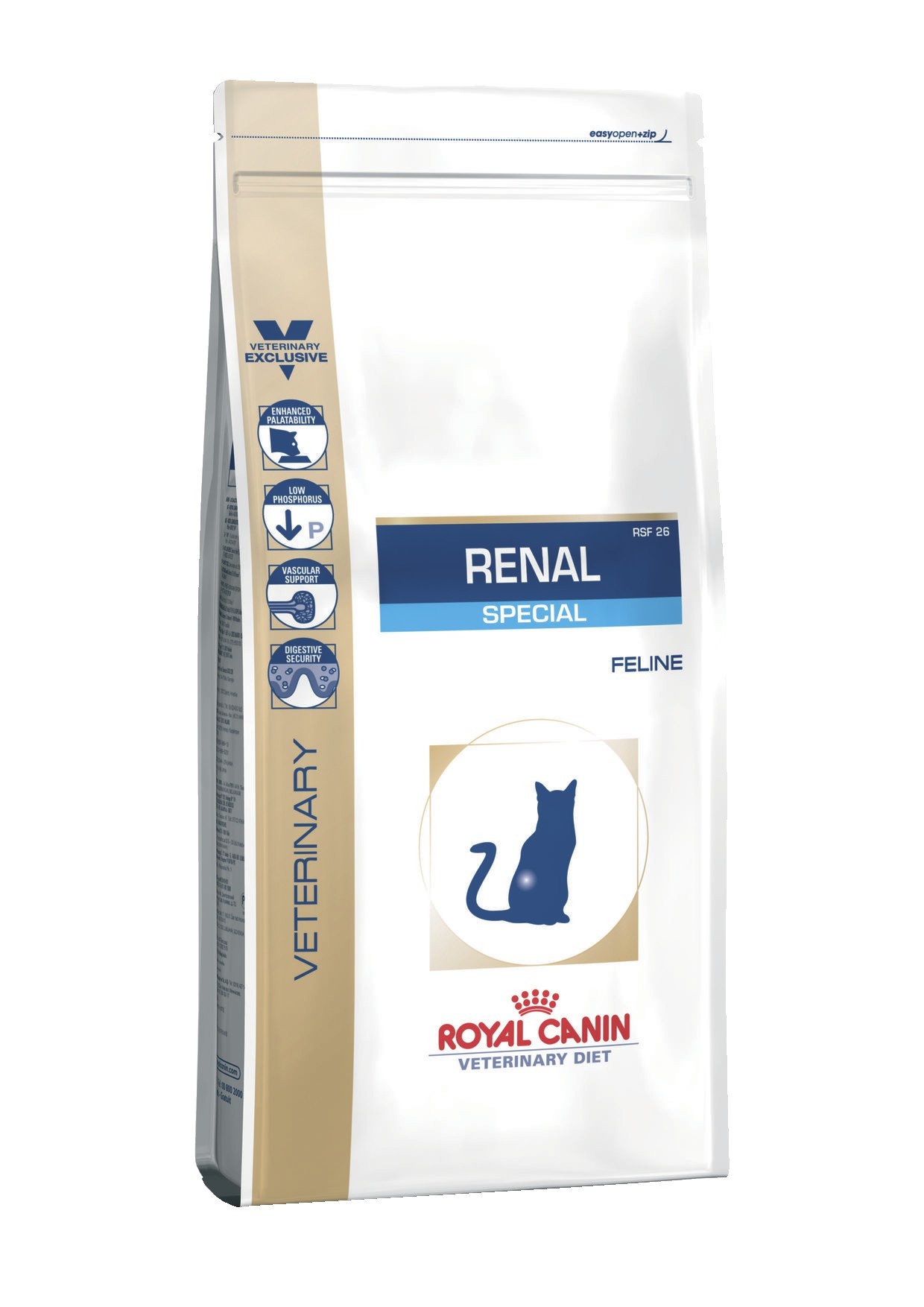 фото Royal Canin корм для взрослых и пожилых кошек всех пород, при болезнях почек, рис и свинина (500 гр) Royal canin (лечебные)