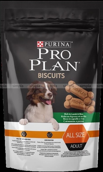 фото Pro Plan Biscuits лакомство для взрослых собак всех пород, ягненок и рис (400 гр)