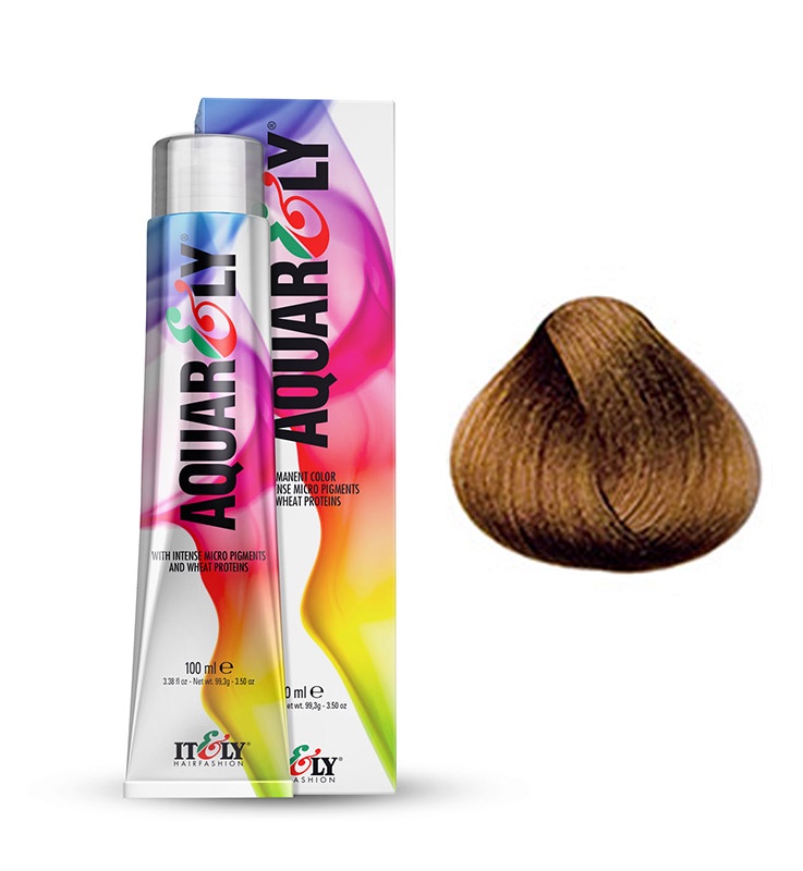 фото Itely Hairfashion Aquarely IMP 8CL светло - русый саванна (8CL SAVANNAH LIGHT BLONDE) стойкая крем-краска для волос с микропигментами и низким содержанием аммиака