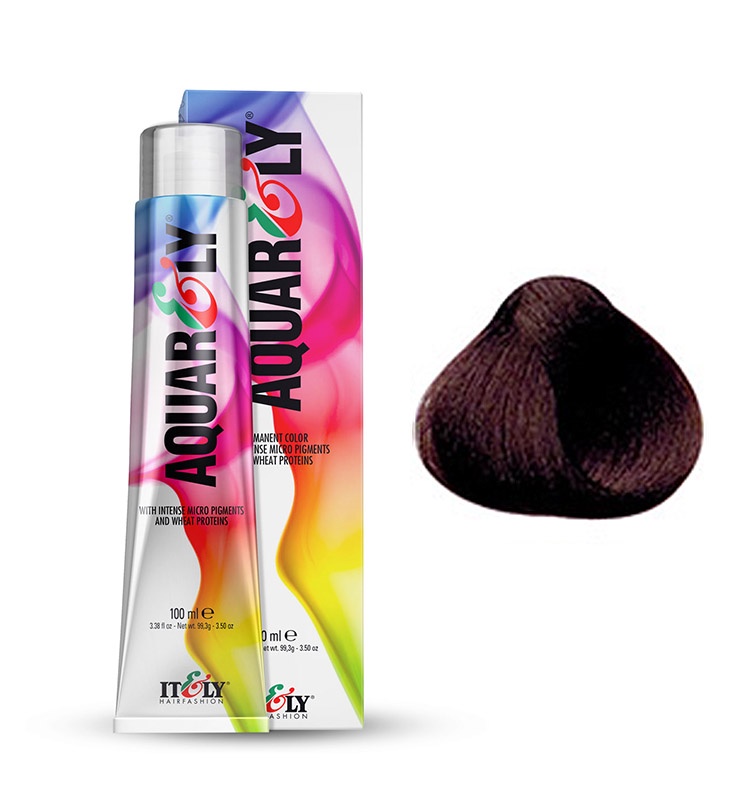 фото Itely Hairfashion Aquarely IMP 4CP каштановый шоколадный перец чили (4CP CHILI PEPPER CHOCOLATE BROWN) стойкая крем-краска для волос с микропигментами и низким содержанием аммиака