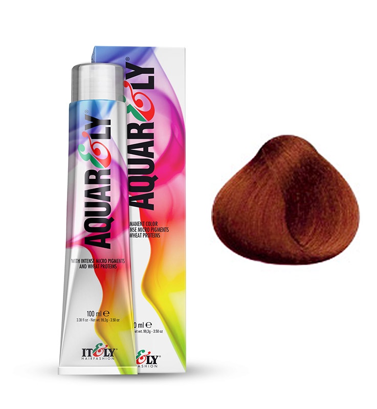 фото Itely Hairfashion Aquarely IMP 7A русый насыщенно - апельсиновый (7A MEDIUM INTENSIVE ORANGE BLONDE) стойкая крем-краска для волос с микропигментами и низким содержанием аммиака