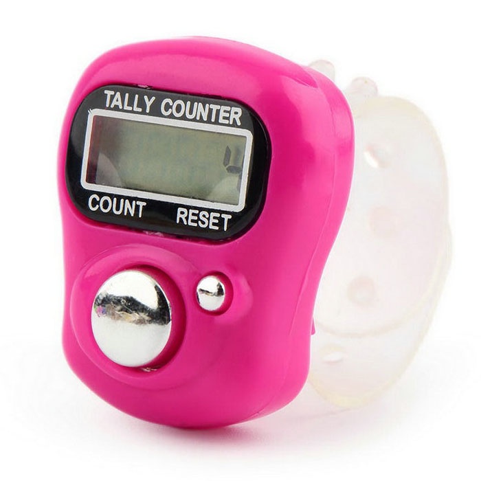 фото Электронный счетчик на палец Tally Counter, розовый Мир автодержателей