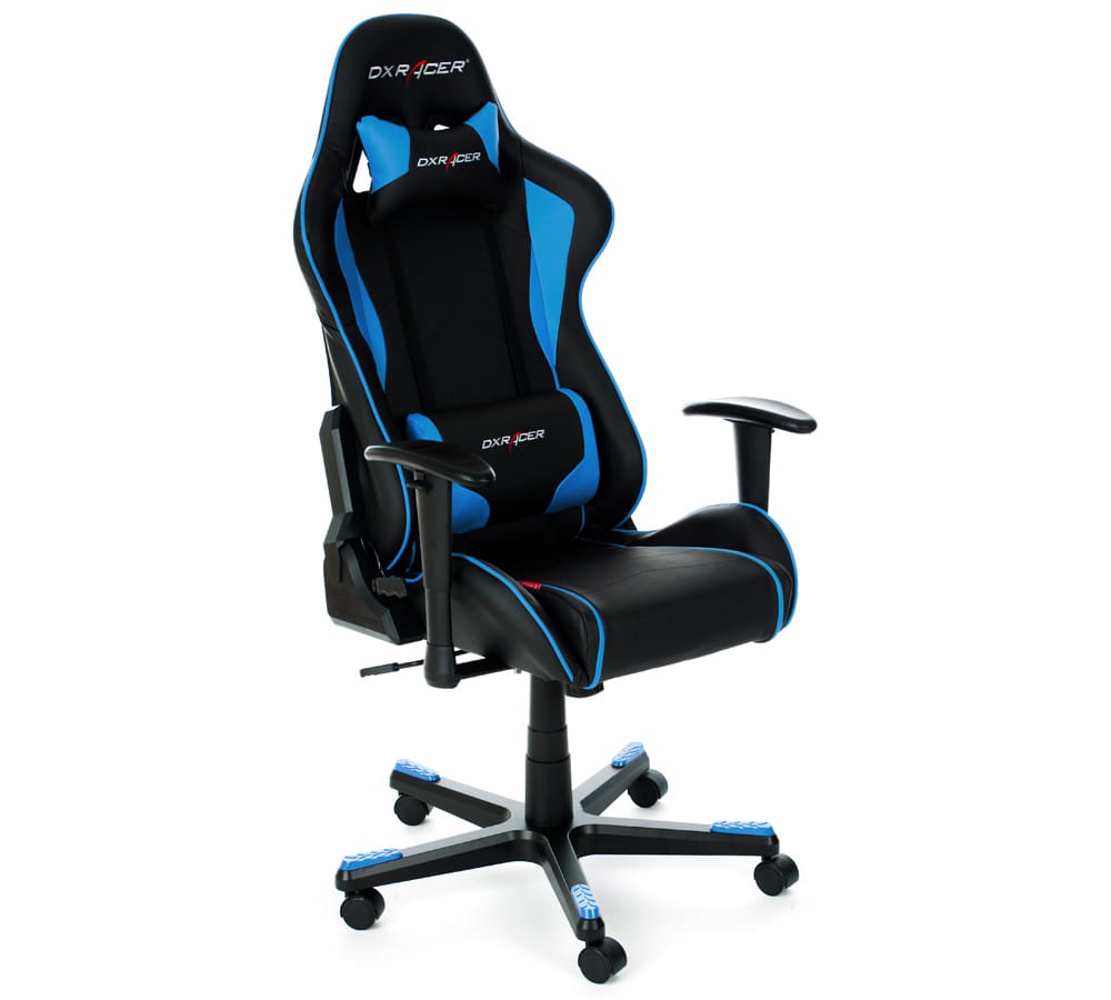 фото Игровое кресло DXRacer F-серия OH/FE08 (цвет обивки: желто/черный, цвет каркаса: черный)