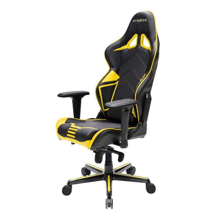 фото Игровое кресло DXRacer R-серия OH/RV131 (цвет обивки: желто/черный, цвет каркаса: черный)