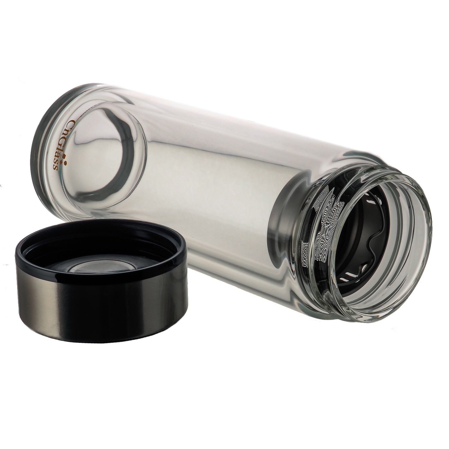 Стеклянный термос для чая. CNGLASS lb08001-3 (0.35 л). Термос стеклянный CNGLASS. Заварочная колба-термос стеклянная, 300 мл. Колба для термоса.