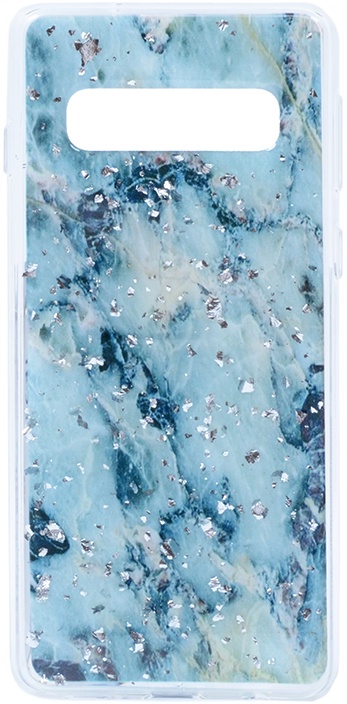 фото Чехол силиконовый Spangle Marble для Samsung Galaxy S10 изумрудный GOSSO CASES