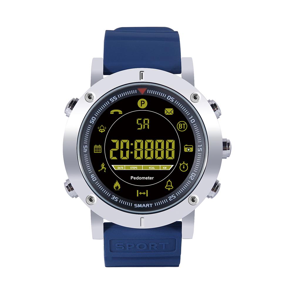 фото EX19 BT4.0 Спорт на открытом воздухе Смарт часы Водонепроницаемые наручные часы (серебро + синий) None
