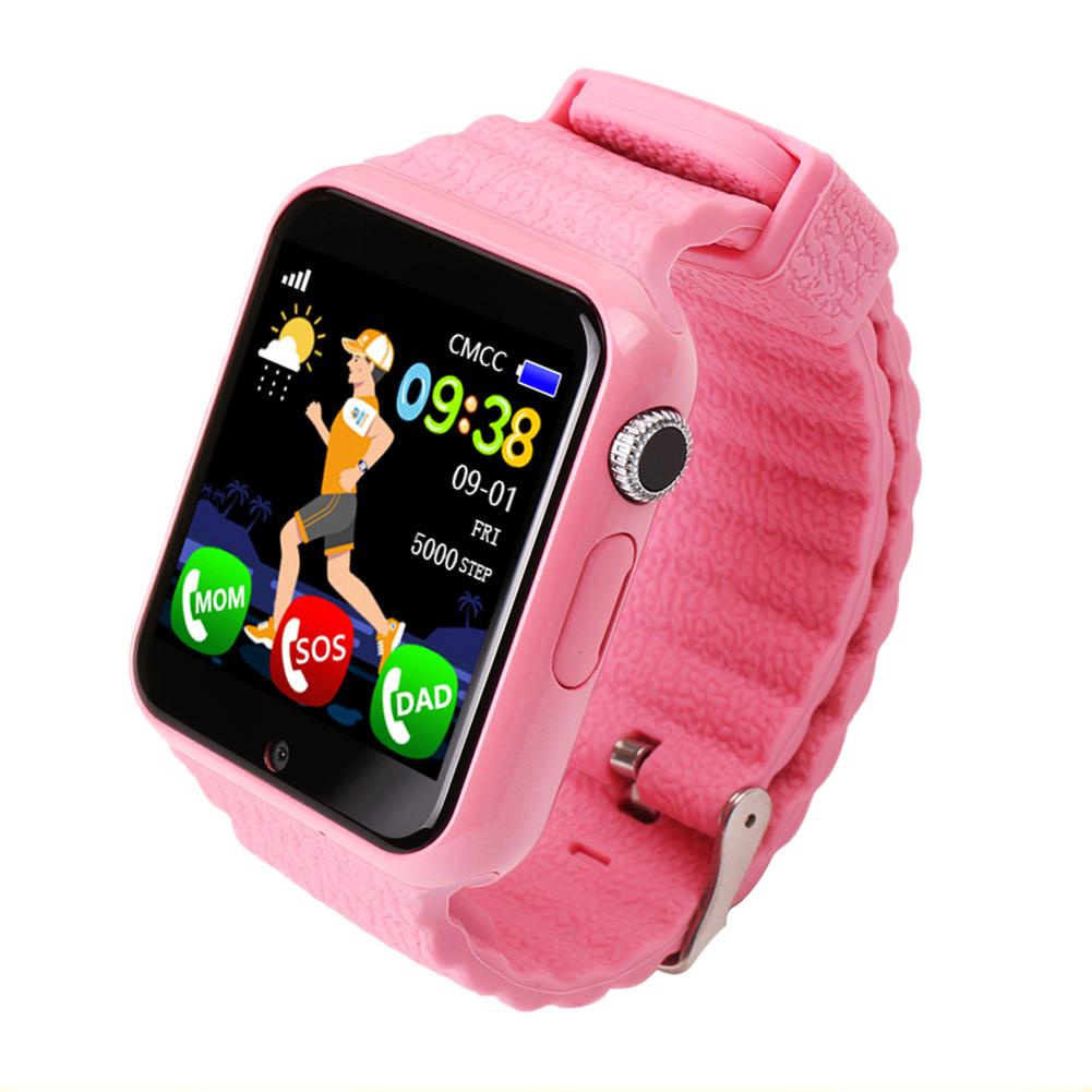 фото 1.54in экран Водонепроницаемый Смарт часы GPS Tracker SIM Часы наручные (розовый) None