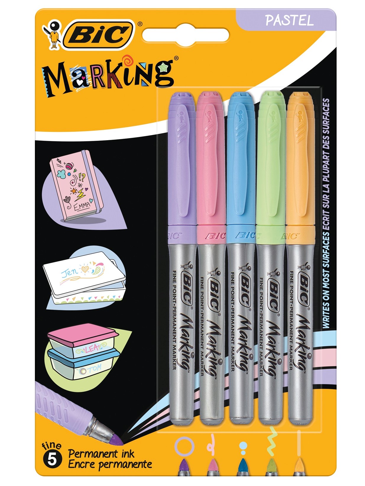 Перманентный маркер BIC Marking 5 цв. Перманентный маркер BIC Marking 5 цв.