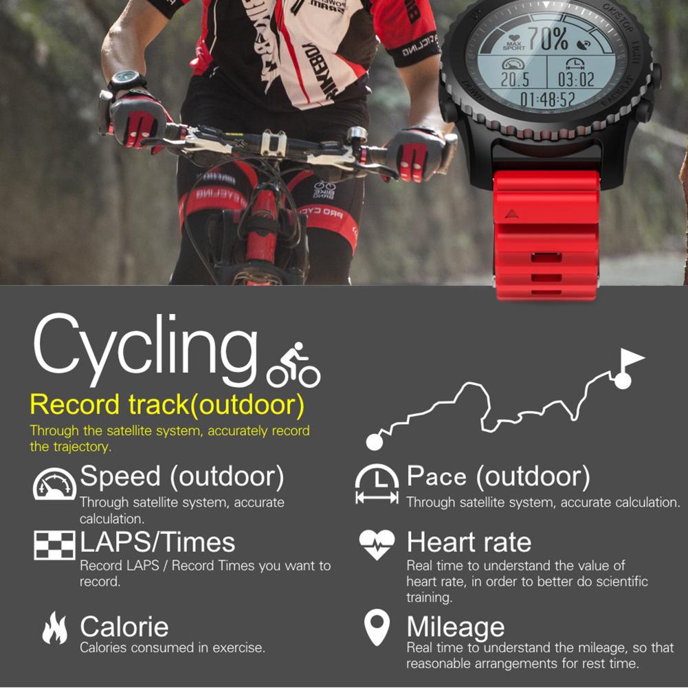 фото S968 GPS Смарт Часы IP68 водонепроницаемый Heart Rate спорта Термометр (красный) None