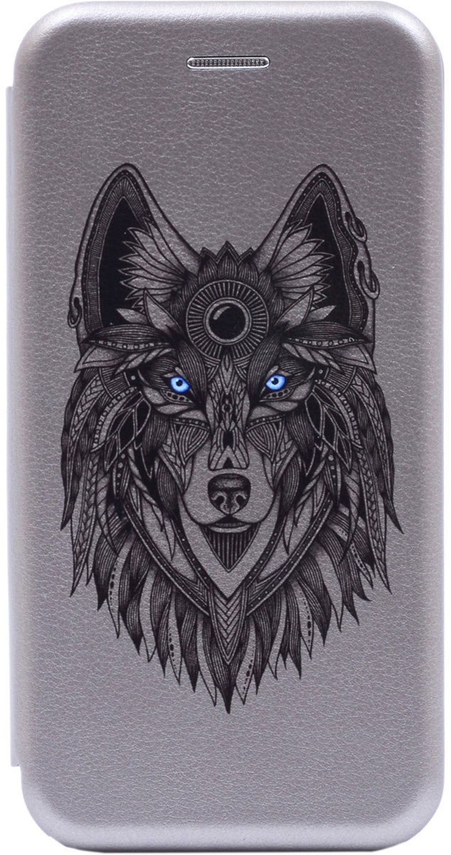фото Чехол-книжка XS Book Art Jack Grand Wolf для Apple iPhone XS / X серый Gosso cases