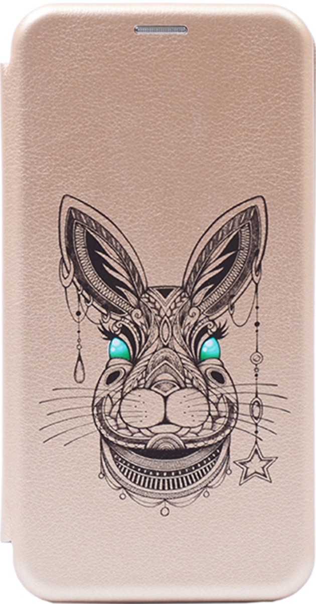 фото Чехол-книжка Book Art Jack Grand Rabbit для Samsung Galaxy A7 (2018) золотой GOSSO CASES