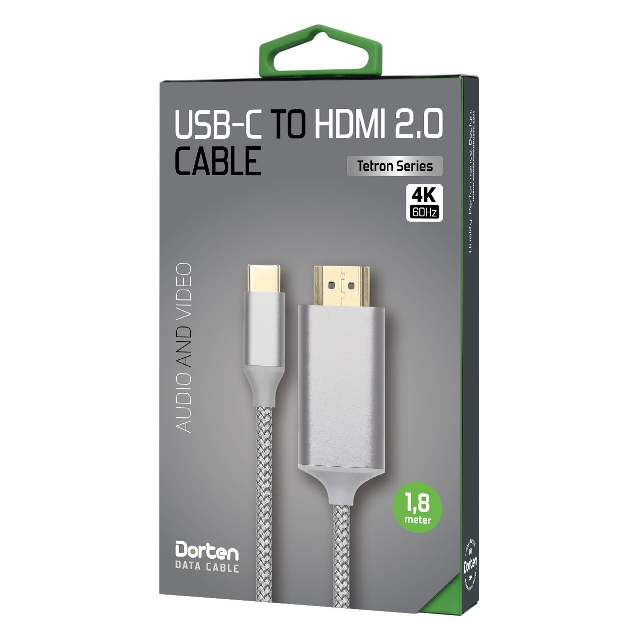 фото Кабель Dorten USB-C to HDMI 2.0 Cable Tetron Series 1.8 meter