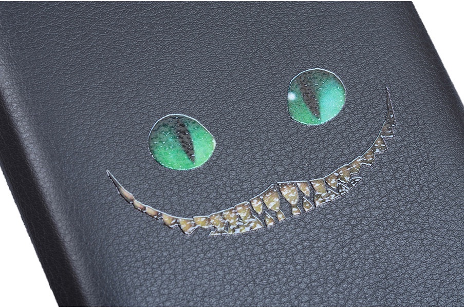 фото Чехол-книжка Book Art Jack Cheshire Cat для Samsung Galaxy J4 (2018) черный GOSSO CASES