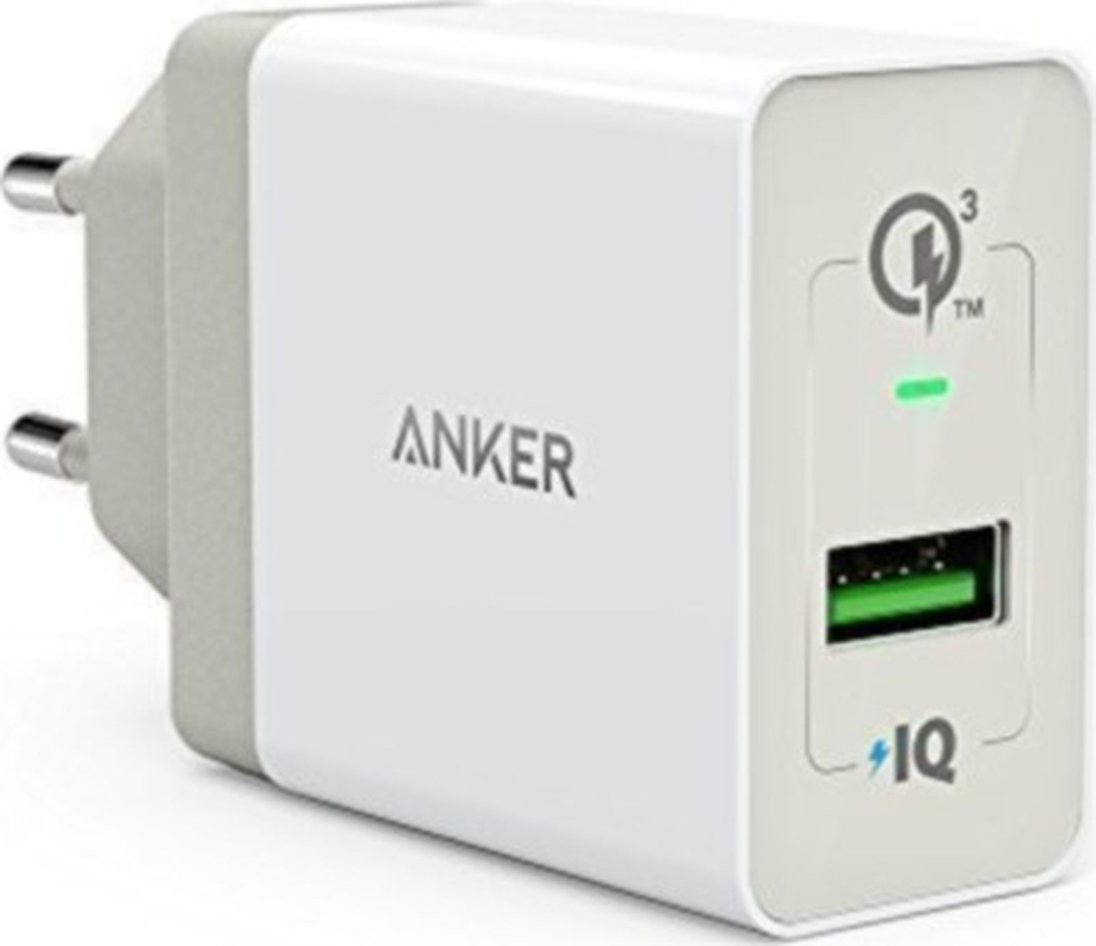 фото Зарядное устройство Anker PowerPort + 1 with QC3.0 & PowerIQ EU with Offline Packaging V3, белый