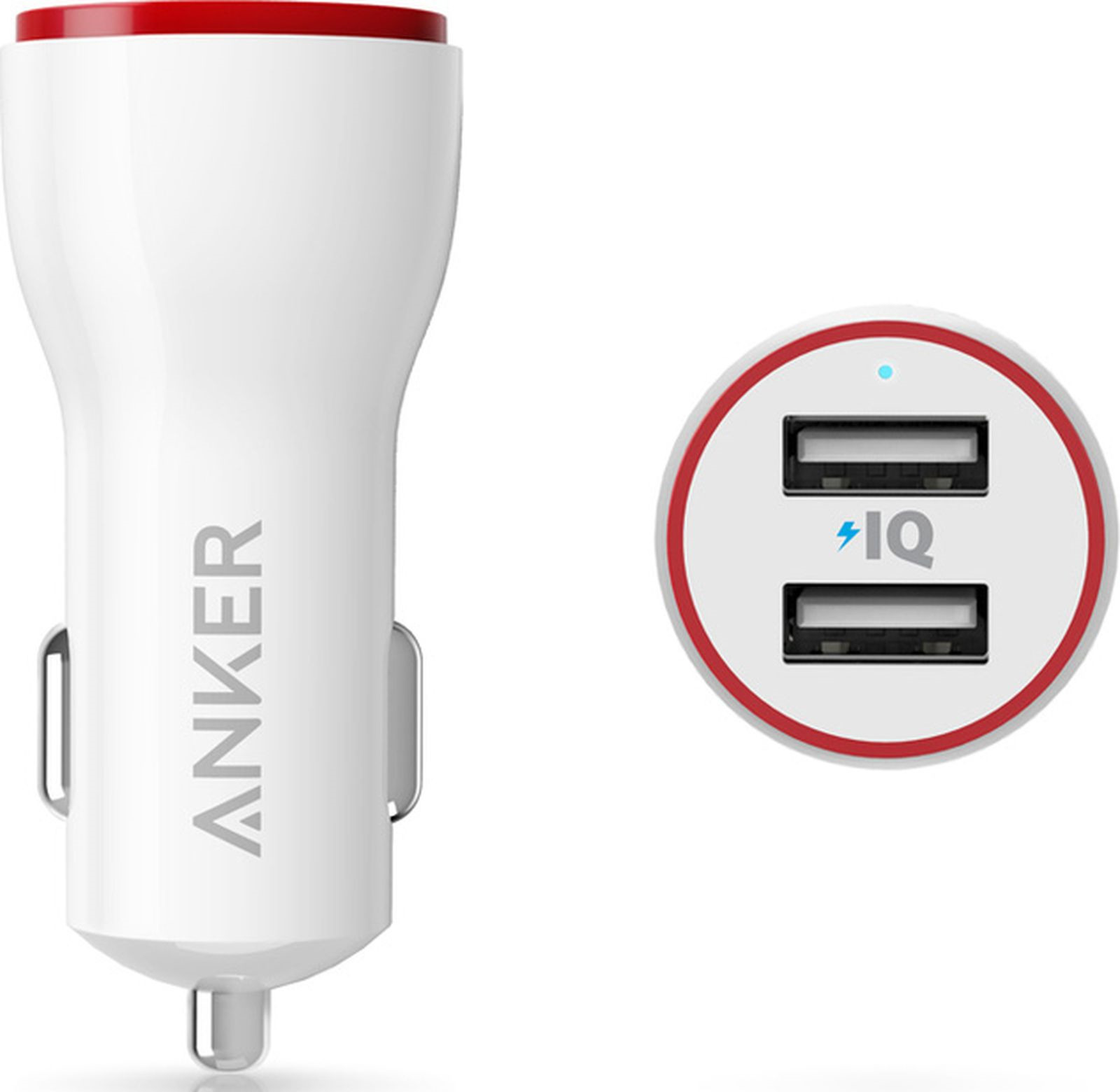 фото Автомобильное зарядное устройство Anker PowerDrive 2 24W 2-Port Car Charger, белый