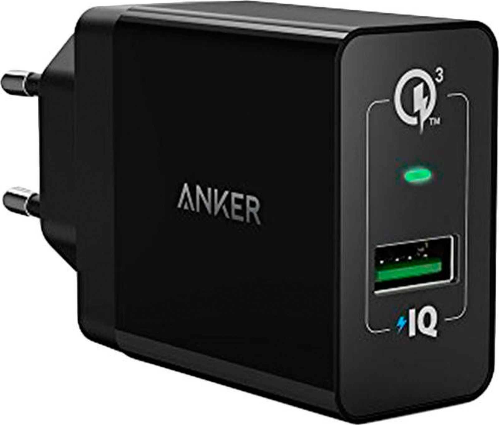 фото Зарядное устройство Anker PowerPort + 1 with QC3.0 & PowerIQEU Black & Micro cable, черный